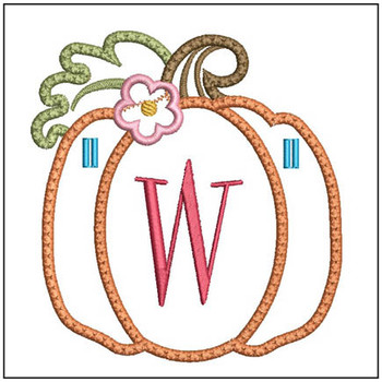 Pumpkin Banner ABCs - W Fits a 5x7" Hoop Embroidery Designs