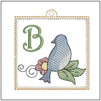 Bluebird ABC's Charm - B - Embroidery Designs & Patterns