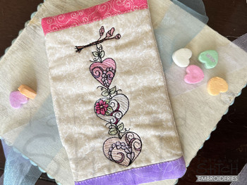 3 Hearts Fridge Handle Wrap-Embroidery Designs & Patterns