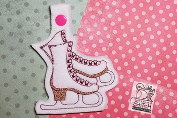 Ice Skates Key Chain - Embroidery Designs & Patterns