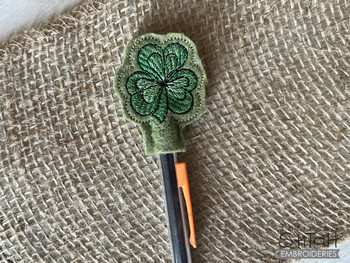Clover Pencil Topper - Embroidery Designs & Patterns