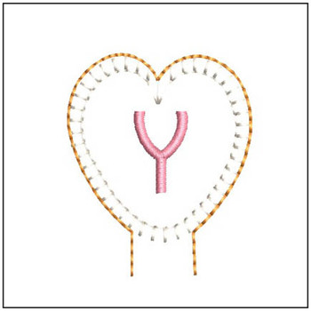 Heart Pencil Topper ABCs - Y- Embroidery Designs & Patterns