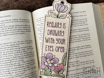 Reading Is Drawing...  Bookmark - Embroidery Designs