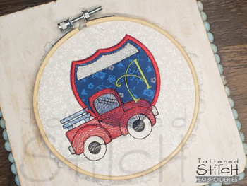 Truck ABCs - B - Fits a 4x4" Hoop, Machine Embroidery Pattern,