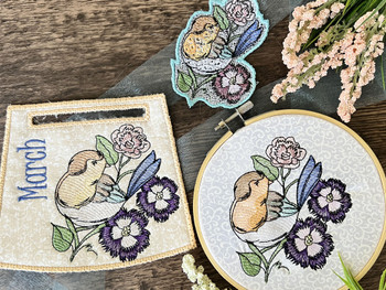 Bird of the Month - March Robin - Bundle - Embroidery Designs