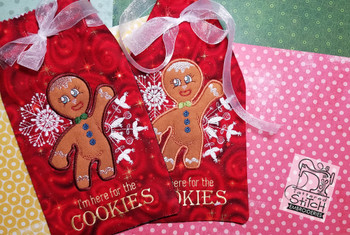 Gingerbread Man Gift Bag - Embroidery Designs & Patterns