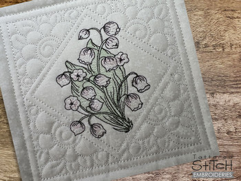 Flower of the Month Quilt Block - May - Embroidery Designs
