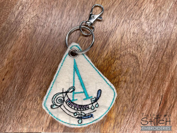 Musical Pic ABCs Charm- E- Fits a 4x4" Hoop, Machine Embroidery Pattern,