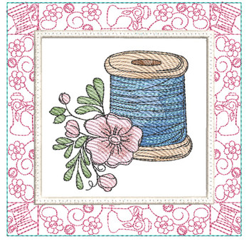 Thread Sewing Notions Quilt Block - Embroidery Designs