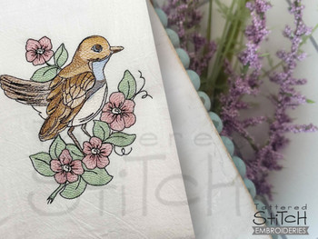 May - Nightingale Bird of the Month - Embroidery Designs