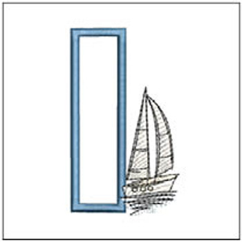 Sail ABCs - I - Fits a 4x4" Hoop, Machine Embroidery Pattern,