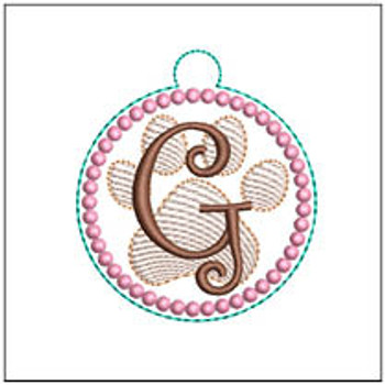 Paw Print ABCs - G- Fits a 4x4" Hoop, Machine Embroidery Pattern,