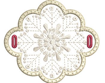 Snowflake Hair Bun Bling - Embroidery Designs