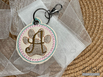 Paw Print ABCs - Y Fits a 4x4" Hoop, Machine Embroidery Pattern, 