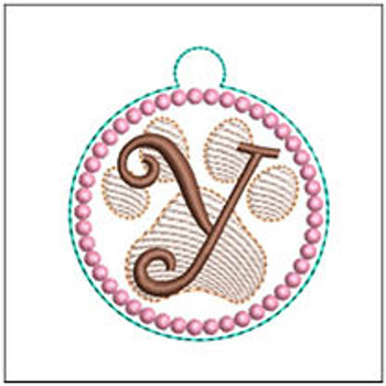 Paw Print ABCs - Y Fits a 4x4" Hoop, Machine Embroidery Pattern,