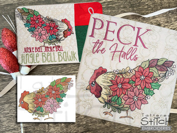 Jingle Bell Bawk- Embroidery Designs & Patterns