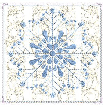 Snowflake Interchangeable Pillow Cover  - Embroidery Designs & Patterns