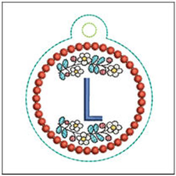 Dutch Ornament ABCs -L- Fits a 4x4" Hoop, Machine Embroidery Pattern,