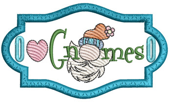 Love Gnomes Hair Bun Bling - Embroidery Designs