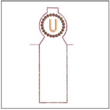 Lip Balm Holder ABCs - U- Fits a 4x4" Hoop, Machine Embroidery Pattern,