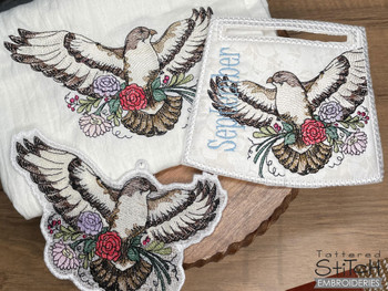 Bird of the Month - September hawk - Free-Standing Lace- Embroidery Designs