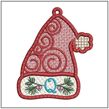 Santa Hat ABCs Free-Standing-Lace - Q - Embroidery Designs & Patterns