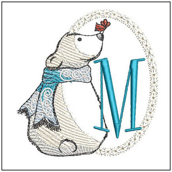 Polar Bear ABCs - M - Embroidery Designs & Patterns