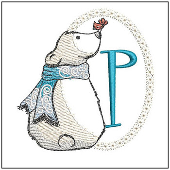 Polar Bear ABCs - P - Embroidery Designs & Patterns