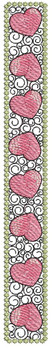 Hearts & Swirls Wrist Lanyard - Fits a 5x7" 6x10", 8x14" Hoop - Machine Embroidery Designs