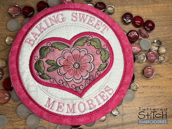 Baking Sweet Memories Hot Pad - Embroidery Designs