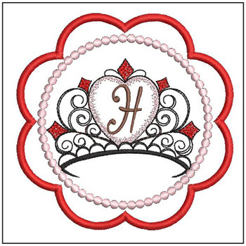 Tiara Coaster ABCs - H - Embroidery Designs