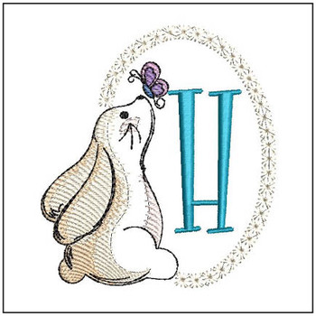  Bunny ABCs - H - Embroidery Designs & Patterns