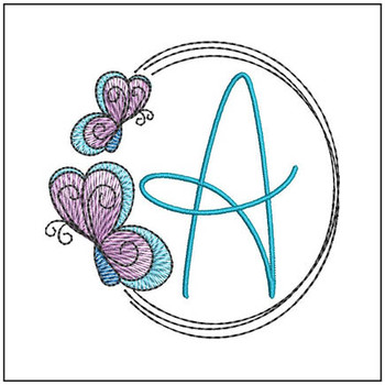 2 Butterflies ABCs - A - Embroidery Designs & Patterns