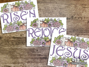 Easter Religious Words Bundle - Embroidery Designs & Patterns