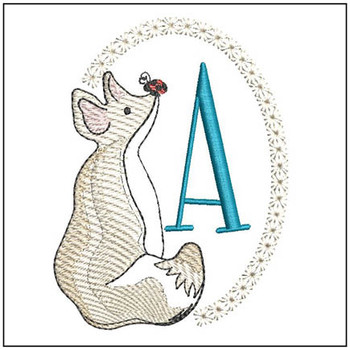 Winter Fox ABCs A - Embroidery Designs & Patterns