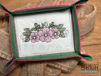 Blossoms Tray & Mug Rug - Embroidery Designs