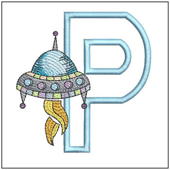 UFO Applique  ABCs P - Embroidery Designs & Patterns