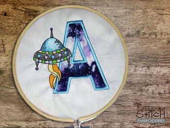 UFO Applique  ABCs R - Embroidery Designs & Patterns