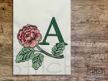 Pink Rose ABCs - Q- Embroidery Designs & Patterns