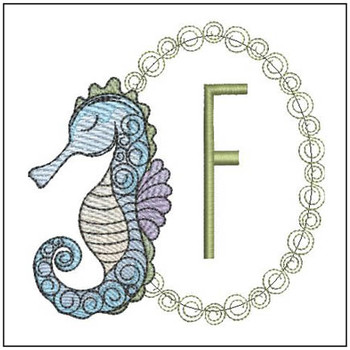 Seahorse ABCs  - F - Embroidery Designs & Patterns