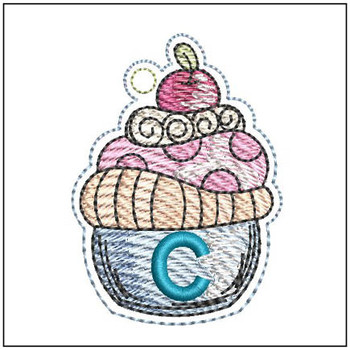 Cupcake Charm ABCs -C - Embroidery Designs & Patterns