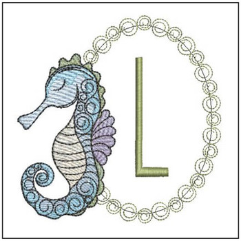 Seahorse ABCs  - L - Embroidery Designs & Patterns