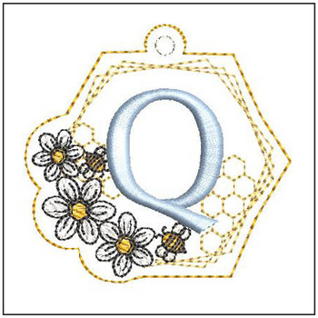 Honeycomb Charm ABCs - Q - Embroidery Designs & Patterns