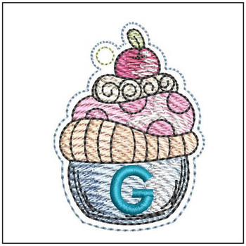 Cupcake Charm ABCs -G - Embroidery Designs & Patterns