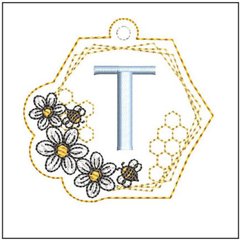 Honeycomb Charm ABCs - T - Embroidery Designs & Patterns