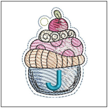 Cupcake Charm ABCs - J - Embroidery Designs & Patterns