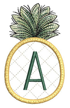 Pineapple Applique ABCs - A - Embroidery Designs & Patterns