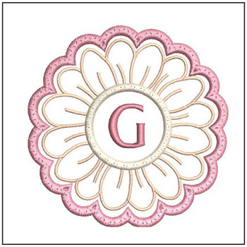 Daisy ABCs Coaster - G - Embroidery Designs & Patterns