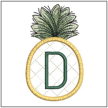 Pineapple Applique ABCs - D- Embroidery Designs & Patterns