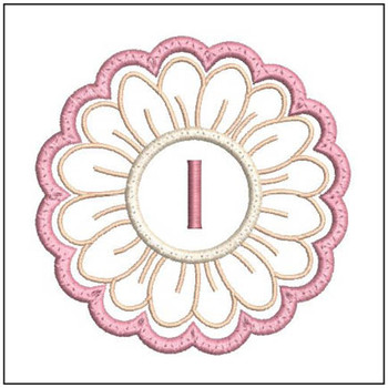 Daisy ABCs Coaster - I - Embroidery Designs & Patterns